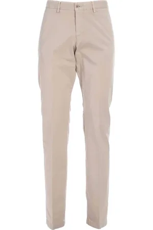 Paul & Shark Bukser, Herre, Hvid, 6XL, Bomuld, Beige Stretch Bomuld Bukser med Logo