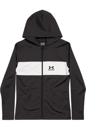 Balenciaga Sweathshirts & Hoodies, Herre, Sort, S, Polyester, Farveblok Lynlås Jakke