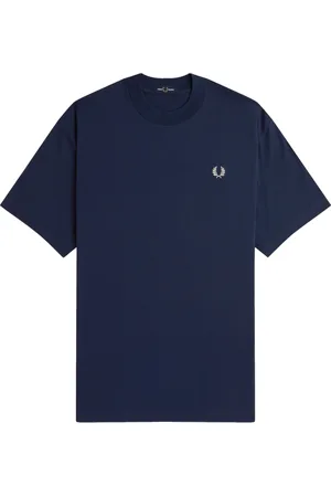 Fred Perry Top, Herre, Blå, S, Hamp, Broderet Champion Tee Tennis Blå
