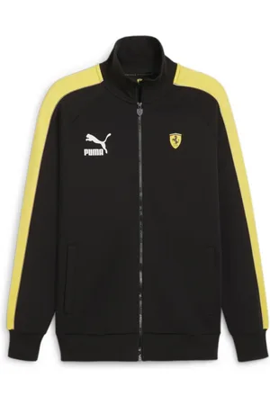 PUMA Sweathshirts & Hoodies, Herre, Sort, 2XL, Herre Sort Gul Jakke