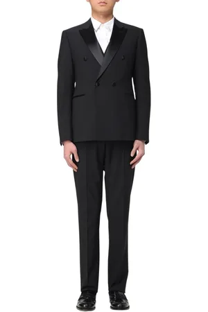 Emporio Armani Jakkesæt, Herre, Sort, L, Uld, Navy Double-Breasted Suit