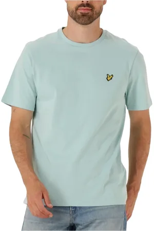 Lyle & Scott Top, Herre, Blå, L, Uld, Herre Plain T-shirt