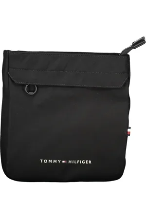 Tommy Hilfiger Taske, Herre, Sort, ONE SIZE, Uld, Sort Justerbar Skuldertaske med Lynlås
