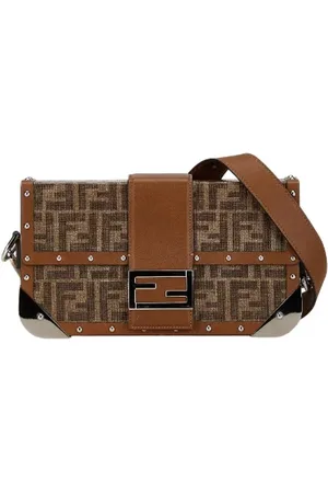 Fendi Pre-owned, Dame, Brun, ONE SIZE, Uld, Pre-owned Canvas crossbody-tasker