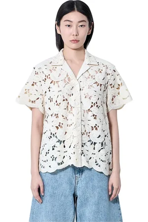 Moncler Bluser & Skjorter, Dame, Hvid, S, Bomuld, Blonde Button-Down Skjorte