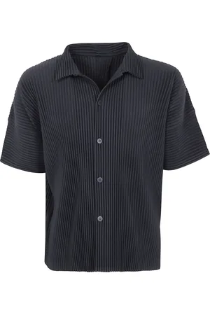 Issey Miyake Skjorte, Herre, Sort, L, April Skjorte i MC Stil