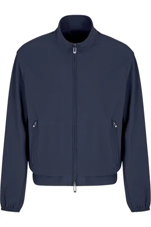 Emporio Armani Jakke, Herre, Blå, XL, Nylon, Nylonjakke Uden Sømme