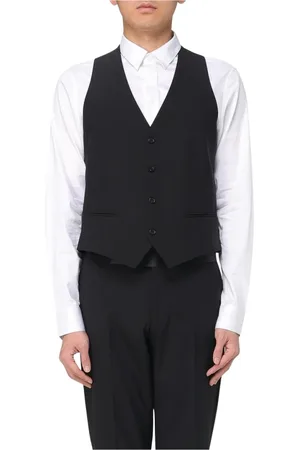 Emporio Armani Jakkesæt, Herre, Sort, 3XL, Elegant Sort Jakkevest