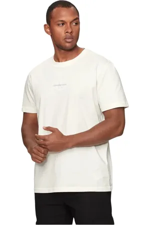 Calvin Klein Top, Herre, Hvid, 3XL, Bomuld, Broderet logo bomulds T-shirt