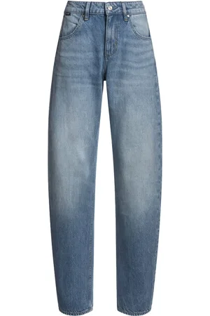 HUGO BOSS Jeans, Dame, Blå, W30, Bomuld, Højtaljet Lyseblå Jeans