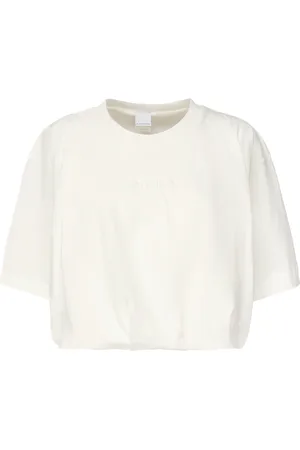 Pinko Top, Dame, Hvid, M, Bomuld, Hvide bomuldsjersey T-shirts og Polos