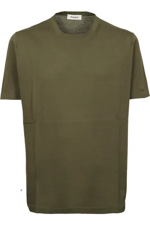 KANGRA CASHMERE Top, Herre, Grøn, XL, Bomuld, Grøn Bomuld T-shirt