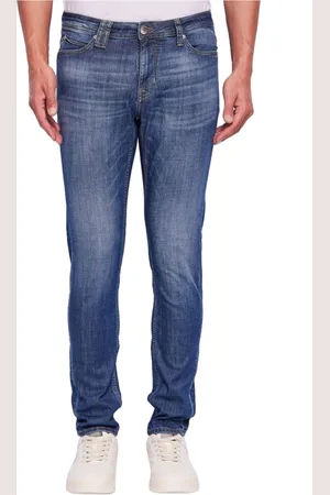 Gaudi Jeans, Herre, Blå, W31, Bomuld, Slim Jeans med Used Vask