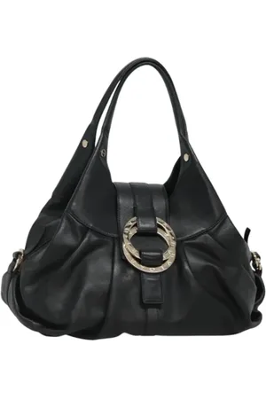 Bvlgari Pre-owned, Dame, Sort, ONE SIZE, Tyl, Pre-owned Laeder hndtasker