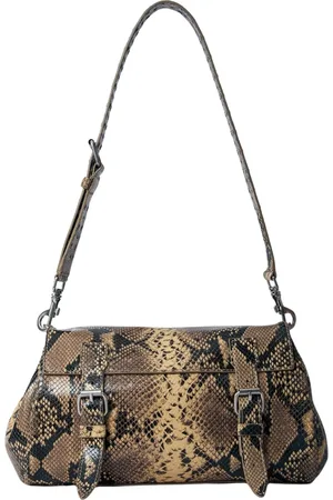 DRIES VAN NOTEN Taske, Dame, , ONE SIZE, Uld, Slangehud Satchel Taske med Nitter