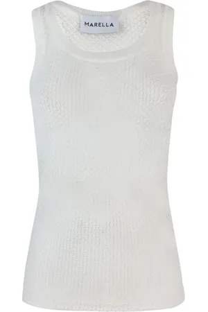 MARELLA Top, Dame, , M, Strikket tanktop med pointelle detalje
