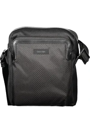 Calvin Klein Taske, Herre, Sort, ONE SIZE, Uld, Sort Herre Skuldertaske Kontrastdetaljer