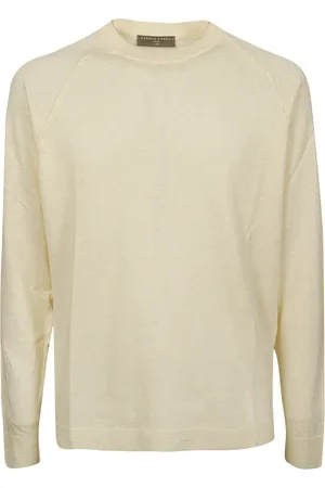 Daniele Fiesoli Strik, Herre, , XL, Bomuld, Linned og bomuld rund hals sweater