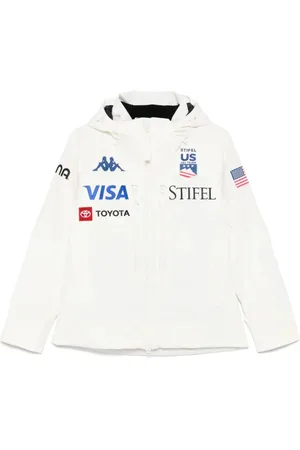 Kappa Sport, Dame, Hvid, S, Uld, Hvid Vandtæt Lynlås-Front Overbeklædning