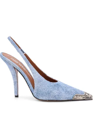 PARIS TEXAS Sko, Dame, Blå, 38 1/2 EU, Læder, Jessica Western Slingback