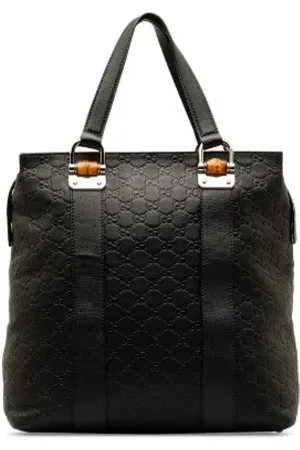 Gucci Pre-owned, Dame, Sort, ONE SIZE, Tyl, Pre-owned Laeder gucci-tasker