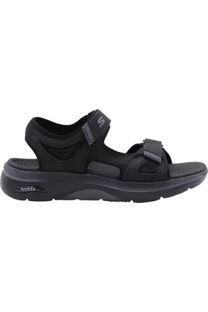Skechers Sko, Herre, Sort, 40 EU, Uld, Stilfuld Sandal med Dobber Detalje