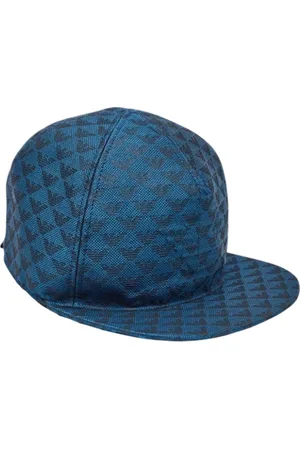 Emporio Armani Pre-owned, Herre, Blå, ONE SIZE, Tyl, Pre-owned Stof hatte