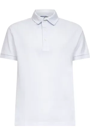 Etro Top, Herre, Hvid, M, Bomuld, Hvid Polo Skjorte med Broderet Logo