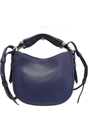 Givenchy Pre-owned, Dame, Blå, ONE SIZE, Uld, Pre-owned Laeder skuldertasker