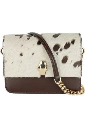 Roberto Cavalli Taske, Dame, Brun, ONE SIZE, Uld, Elegant To-Farvet Lille Skuldertaske