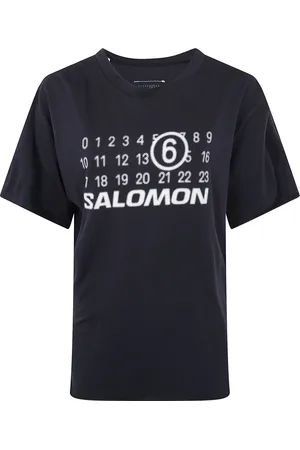 Maison Margiela Top, Dame, Sort, M, Bomuld, Afslappet Bomuld T-shirt i Forskellige Farver