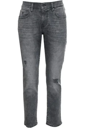 Guess Jeans, Herre, Grå, W29 L32, Klassiske fem-lomme logo jeans