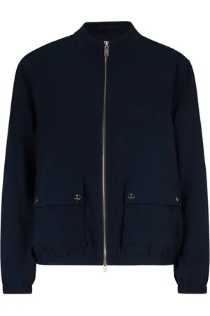 JOOP! Jakke, Dame, Blå, XL, Uld, Guld Detalje Crepe Blazer Jakke