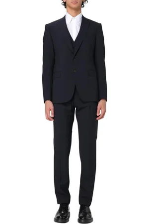 Emporio Armani Jakkesæt, Herre, Blå, 3XL, Uld, Marineblå Slim Fit Suit