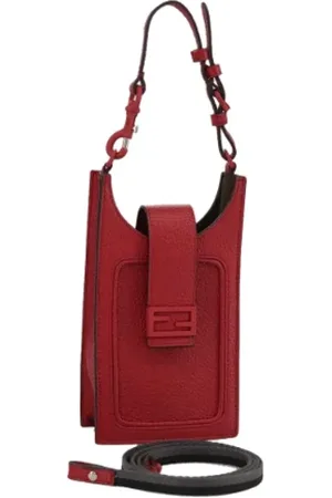 Fendi Pre-owned, Dame, Rød, ONE SIZE, Uld, Pre-owned Laeder fendi-tasker
