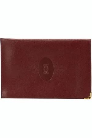 Cartier Pre-owned, Dame, Rød, ONE SIZE, Tyl, Pre-owned Laeder pouches