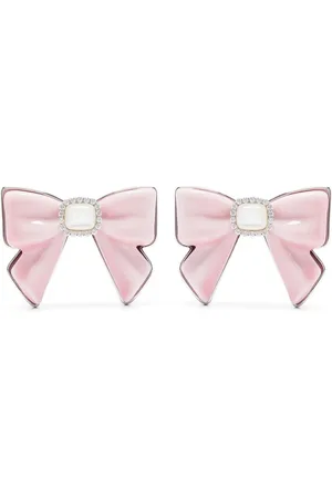 Shushu/Tong Tilbehør, Dame, Lyserød, ONE SIZE, Sølvtonet Stud Øreringe Par