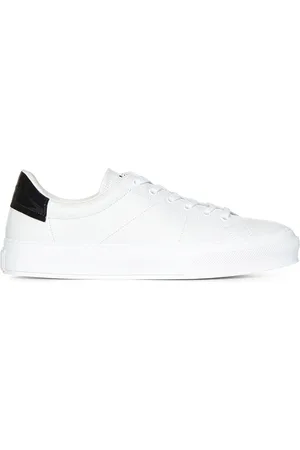 Givenchy Sko, Herre, Hvid, 40 EU, Læder, Hvide Sneakers med Sort Hæl Indsæt