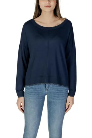 Liu Jo Strik, Dame, Blå, S, Blå Viskose Blend Toppe & T-Shirt