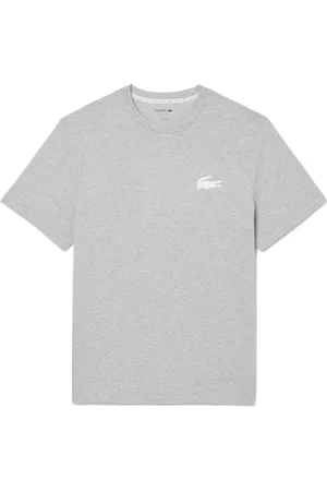 Lacoste Top, Herre, Grå, L, Bomuld, Bomuld Logo T-shirt - Kortærmet