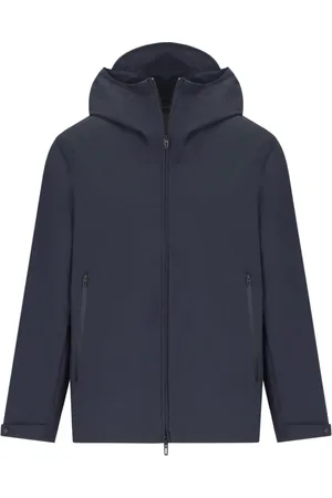 Emporio Armani Jakke, Herre, Blå, XL, Uld, Marineblå Hættetrøje til Rejse