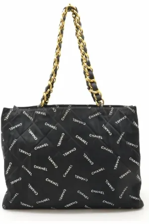 CHANEL Pre-owned, Dame, Sort, ONE SIZE, Uld, Pre-owned Canvas totes