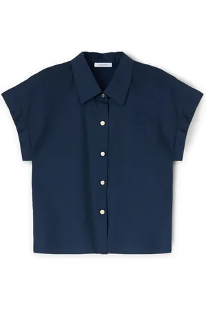 Motivi Bluser & Skjorter, Dame, Blå, 2XS, Bomuld, Bomuld Kimono Skjorte