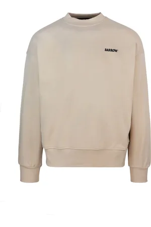 BARROW Sweathshirts & Hoodies, Herre, , XS, Bomuld, Bomuld Crewneck Sweater med Ribbed Kanter