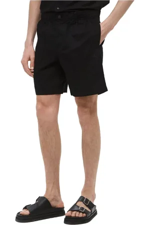 Calvin Klein Shorts, Herre, Sort, W32, Bomuld, Sorte Shorts med Elastik i Taljen
