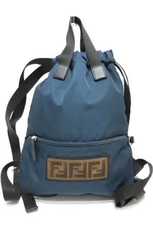 Fendi Pre-owned, Dame, Blå, ONE SIZE, Tyl, Pre-owned Stof fendi-tasker