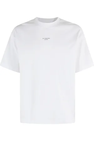 Drôle de Monsieur Top, Herre, Hvid, L, Bomuld, Klassisk T-shirt med slogan