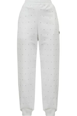 8PM Bukser, Dame, , M, Bomuld, Strass Sweatpants med Ribbed Manchetter