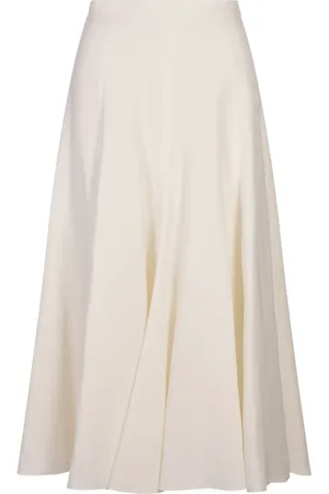 Fabiana Filippi Nederdel, Dame, Hvid, 2XS, Linned, Hvid Linned Viskose Top