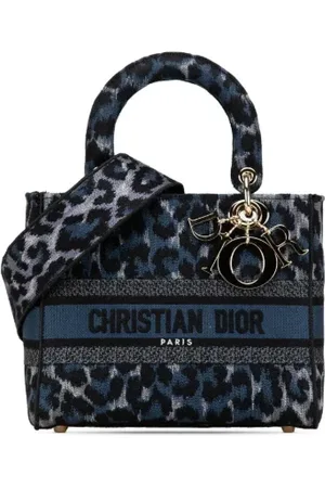 Dior Pre-owned, Dame, Blå, ONE SIZE, Uld, Pre-owned Canvas dior-tasker